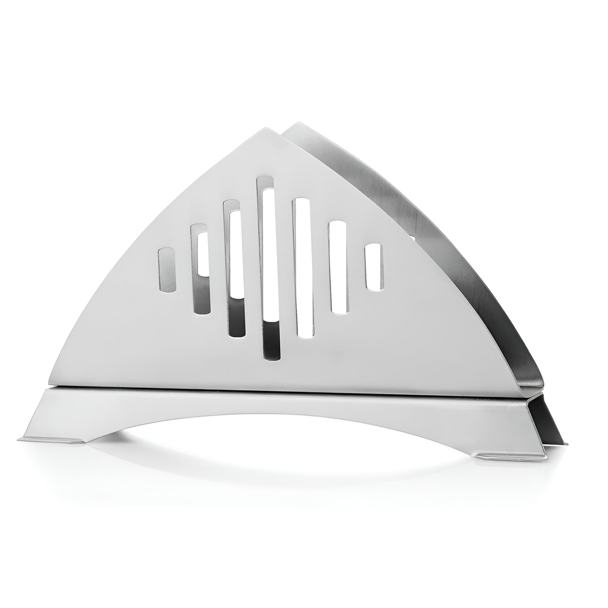 1-Piece Stainless Steel Napkin Holder | Tissue Paper Stand for Kitchen, Dining, Restaurants & Cafes, Matt Finish Slotted Lines