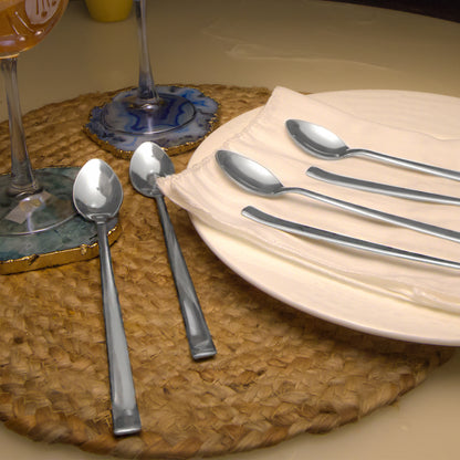 12 Pieces Stainless Steel Soda Spoons | Long Handle Ice Cream & Milkshake Spoon | 20.5 cm, Silver
