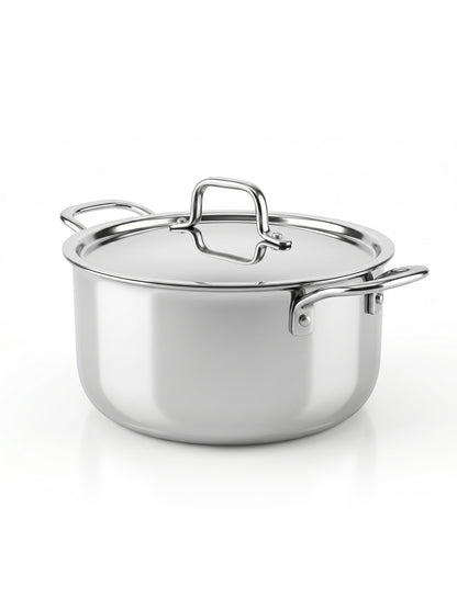 Biryani Pot 1700ml Stainless Steel Silver Tri-Ply – Parage