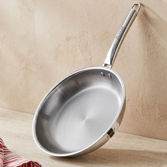 Tripure Triply Fry Pan | 24cm | Stainless Steel | Silver