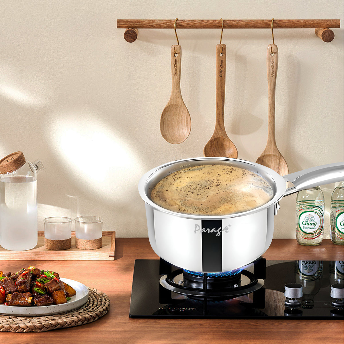 Saucepan 16cm, 1.75l Stainless Steel Silver Tri-Ply – Parage