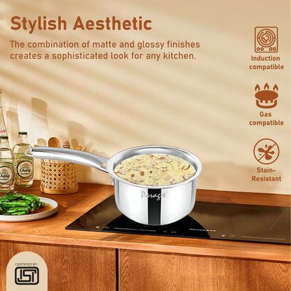 Saucepan 16cm, 1.75l Stainless Steel Silver Tri-Ply – Parage