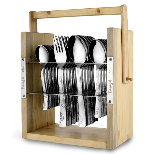 Cutlery Set | Stainless Steel | Moonpress Wooden Stand