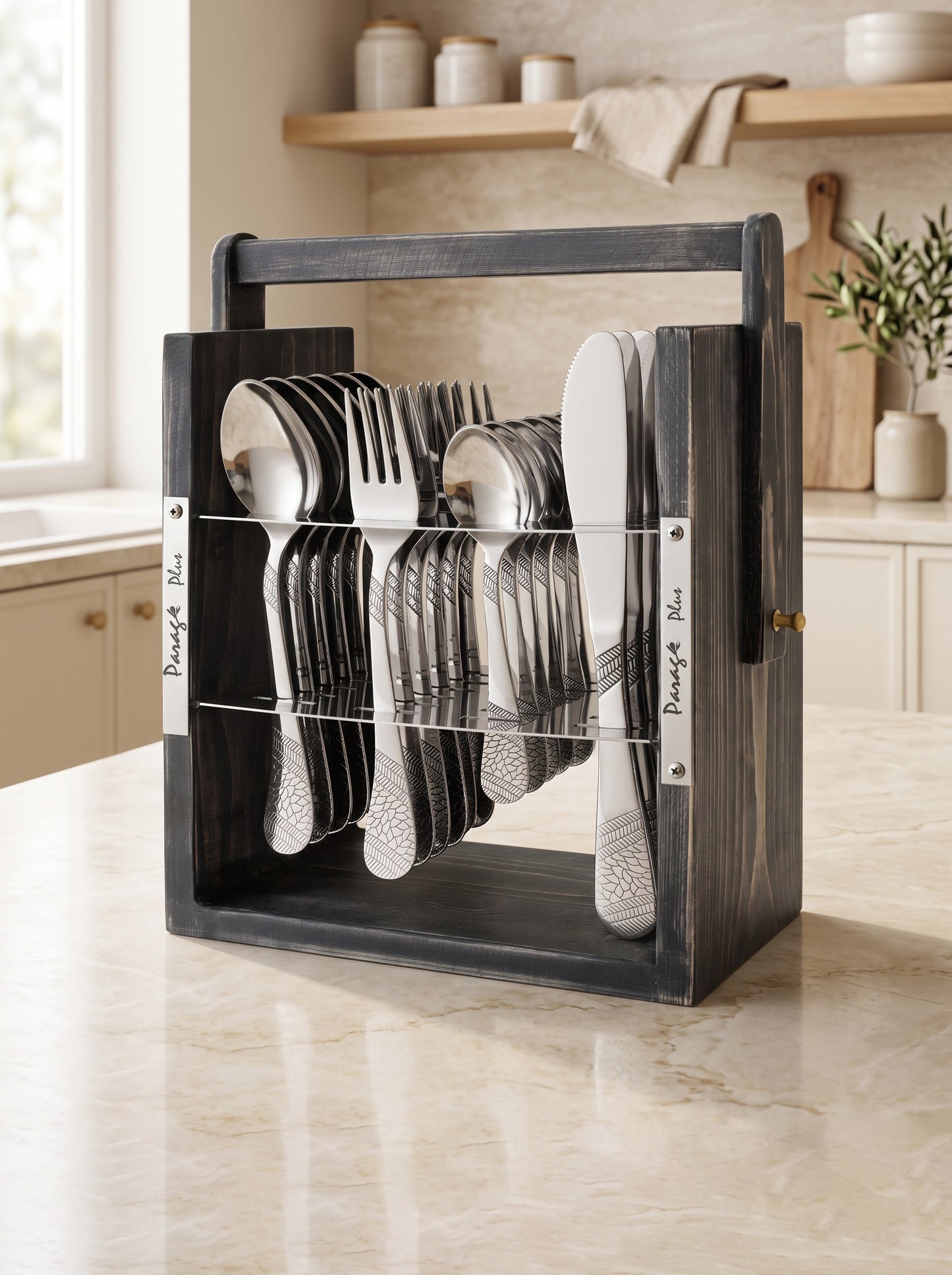 Cutlery Set | 25 piece | Stainless Steel | Imperial Knives Wooden Stand