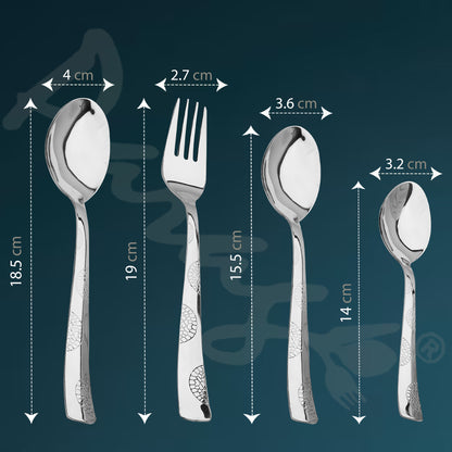 Cutlery Set | Stainless Steel | Moonpress Wooden Stand